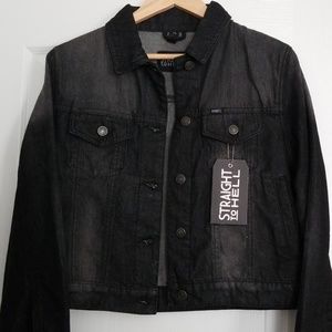 Black denim jacket